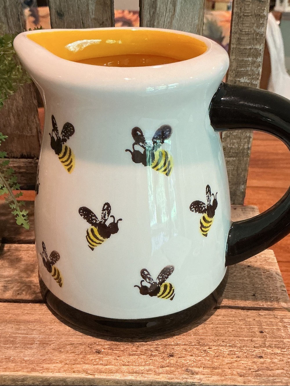 EUC - Bee Inspired Ceramic Mini Pitcher